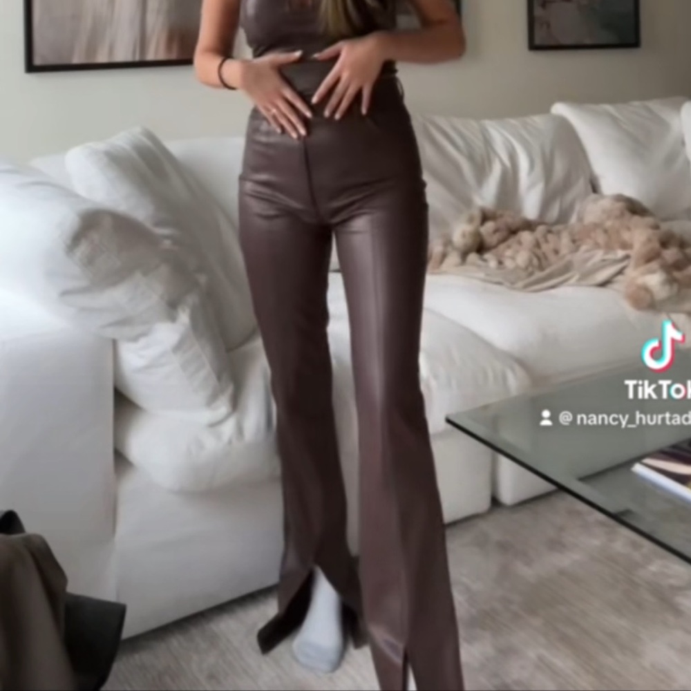 Zara faux leather pants